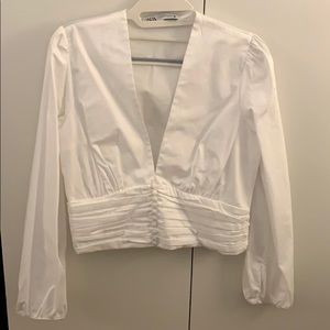 Zara puff sleeve crop top